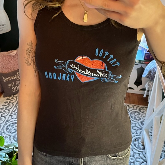 Y2k tattoo tank ✨ size M - Picture 3 of 3